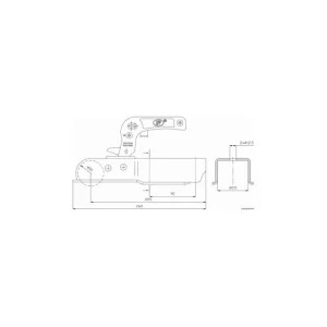 Cupla remorca 1300 kg cu prindere pe ax patrat 60x60 mm Cod:1300i