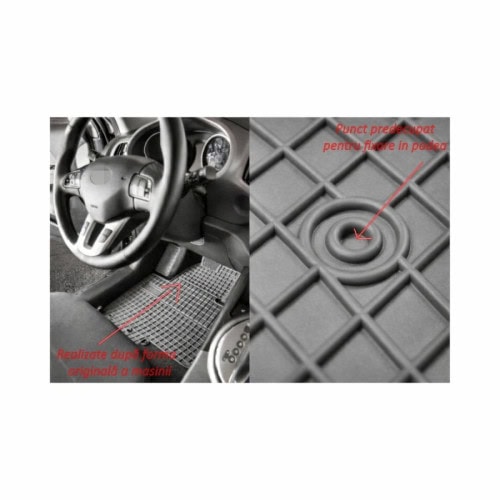 Covoare interior cauciuc El Toro compatibile Fiat Doblo II 2010–2021 Cod: 0910P P70
