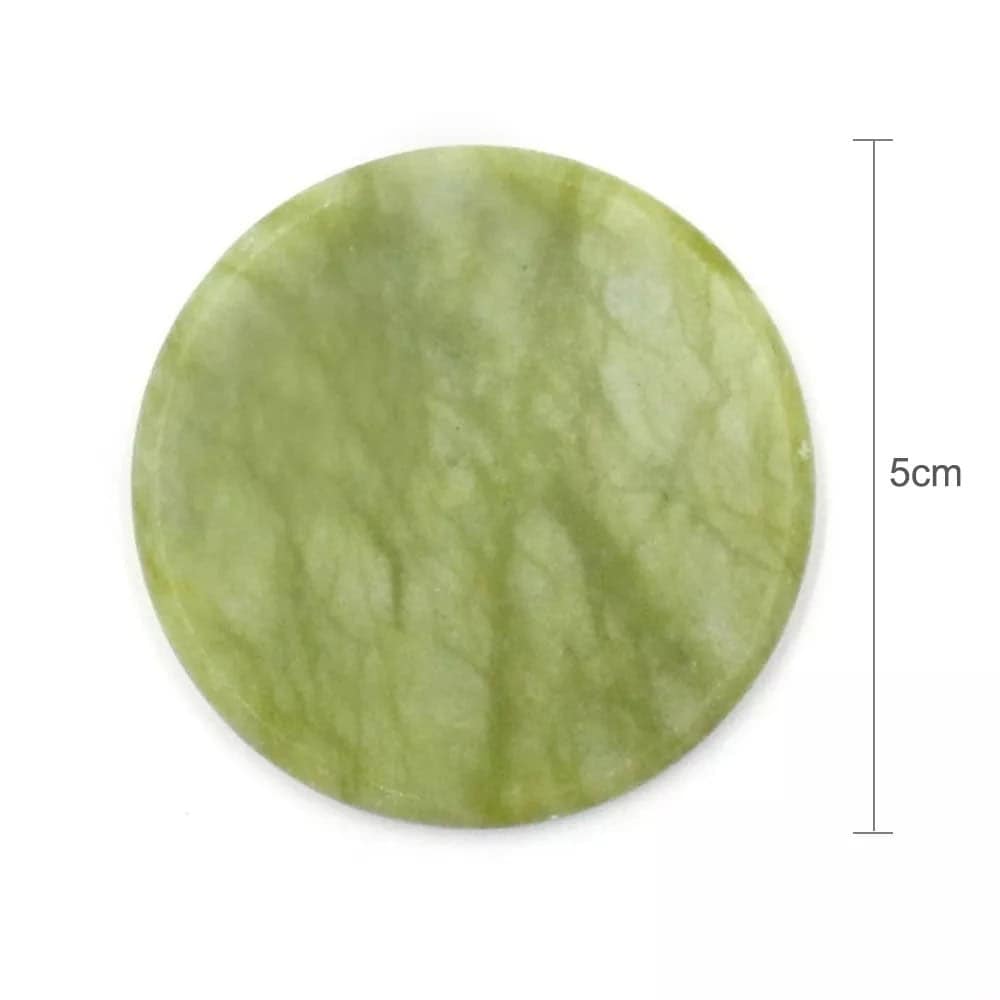 Piatra de Jad verde pentru adeziv extensii gene, diamteru 5cm 4