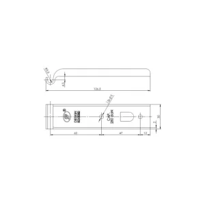 Contraplaca inchizator metalica 280 kg pentru remorca sau oblon Cod: Z-01
