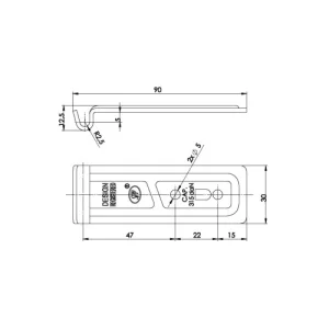 Contraplaca inchizator metalica 315 kg pentru remorca sau oblon Z-06 Cod: Z-06