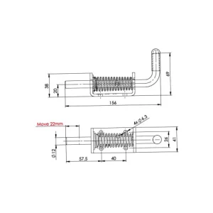 Inchizator oblon ZB-08 rezistenta maxima 600kg  Cod: ZB-08