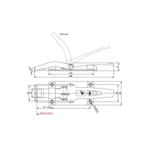 Inchizator oblon remorca 1100 kg cu blocare de siguranta Cod: ZB-09A