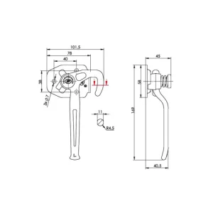 Inchizator oblon stanga 800 kg pentru remorca sau oblon metalic  Cod: ZB-16-03