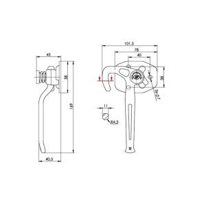 Inchizator oblon dreapta 800 kg pentru remorca sau oblon metalic  Cod: ZB-16-04