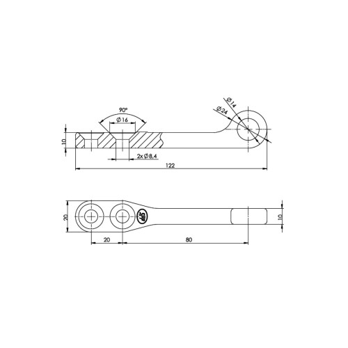 Contraplaca inchizator industriala 800 kg pentru remorca sau container Cod: Z-16-03