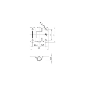 Balama remorca zincata usoara pentru oblon sau usa Cod: ZW-02.40