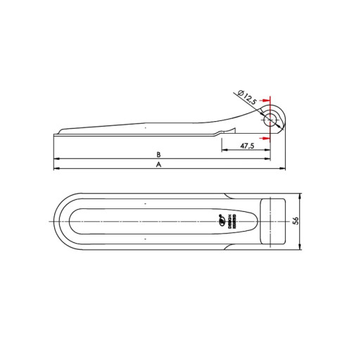 Balama remorca metalica grea pentru oblon sau usa Cod: ZW-01.170A