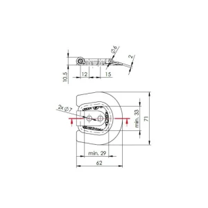 Prindere podea colt pentru marfa 250 kg autocamioane si remorci Cod: UP-03B