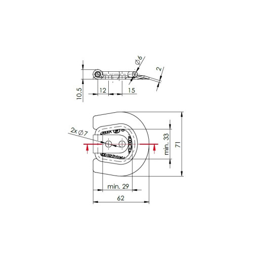 Prindere podea colt pentru marfa 250 kg autocamioane si remorci Cod: UP-03B