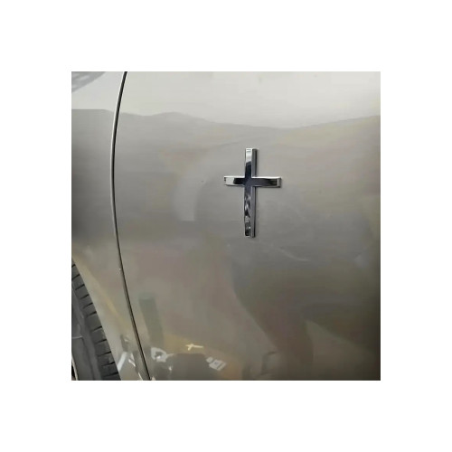 Ornament  metalic "CRUCE" Cromat 4.8cmx6.5cm Cod: JS-18 3