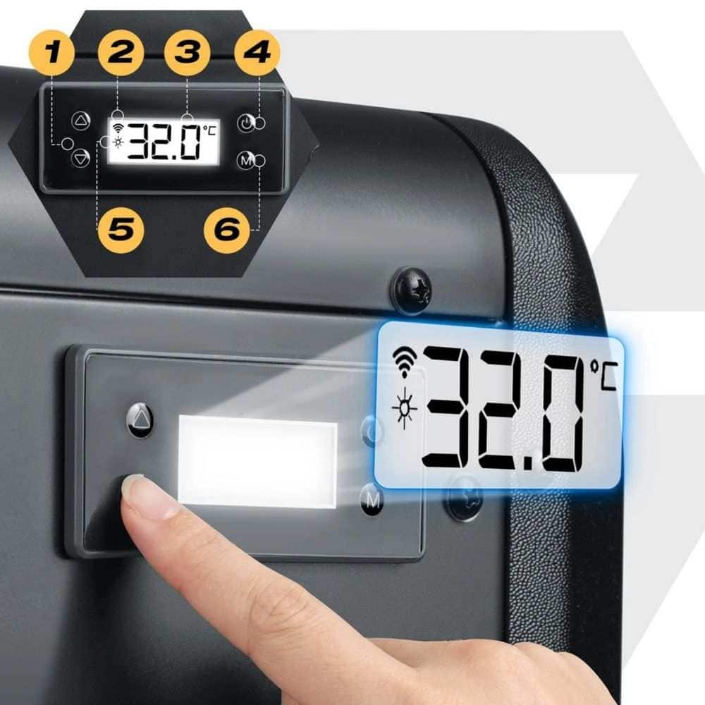 Pompa de caldura pentru piscina pana la 10 m³, afisaj LCD, Bluetooth, Wi-Fi, temperatura de functionare 10-43 °C, debit de apa 1, 50 m³/h, COP 5.17, 3 kW, neagra 9