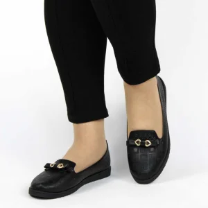 Pantofi de dama, usori si comozi, perforati, negri LS-8-BLACK