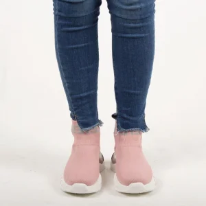 Sneakers de dama din material elastic M-24-PINK