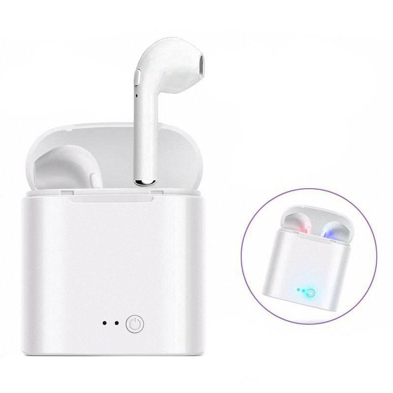 Set 2 Casti Bluetooth TWS i7 Mini, toc incarcare, Touch Control 6