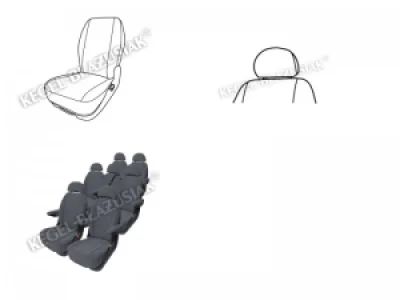 Huse scaune auto VW Sharan pentru scaunele separate din spate  (2buc - 1 husa scaun si 1 husa tetiera )  pentru al doilea si al treilea rand de scaune - BAV-1407-1414-258-3023-4