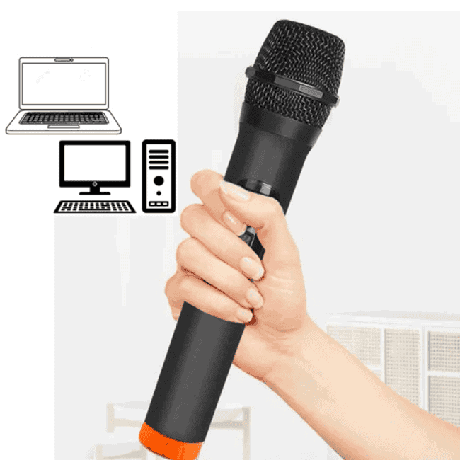 Microfon profesional wireless MIC555, cu receiver 4