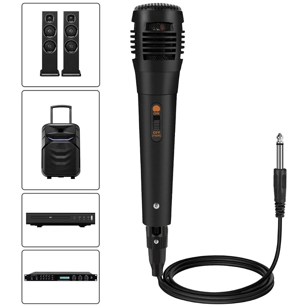 Microfon cu fir MIC544, dinamic, jack 6.5mm, karaoke, 1+1 gratis 3