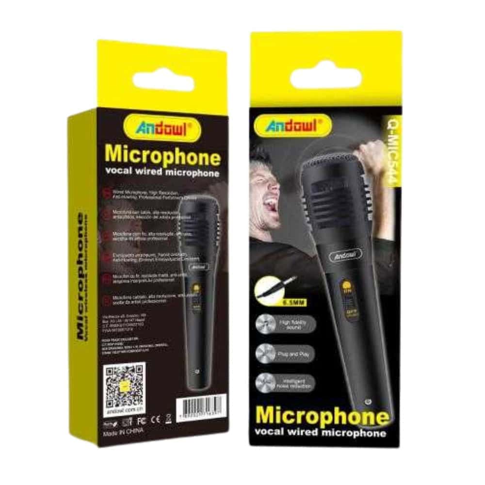 Microfon cu fir MIC544, dinamic, jack 6.5mm, karaoke, 1+1 gratis 8