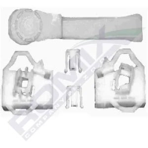 Clema macara geam Seat Ibiza Cordoba 6L, Vw Polo Classic 6KV, kit reparatie macara Fata , Dreapta, fata sistem fixare cablu