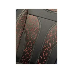 Huse scaun auto universale pentru fata  culoare Negru cu Rosu   1+1  Cod: HNG1+1B