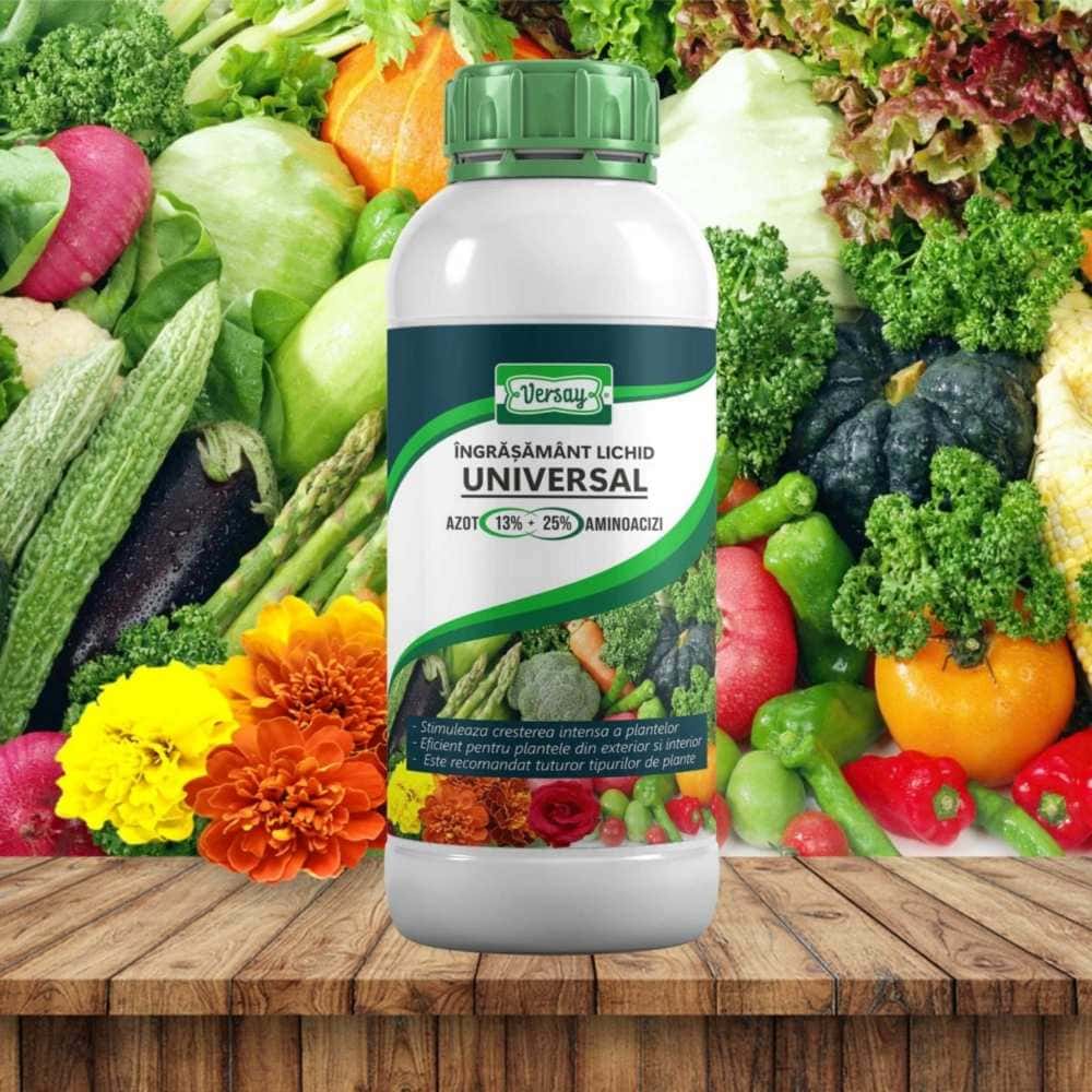 Ingrasamant lichid, azot 13%, aminoacizi 25%, stimulare crestere si refacere plante, 1 L, universal 2