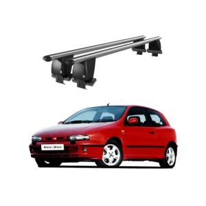 Bare transversale portbagaj auto aluminiu compatibile plafon neted Fiat Brava 1995-2001 argintii sau negre Cod: CB200101 Kit-102