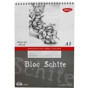 Bloc Schite A3, 160g/mp, 30 file, DACO