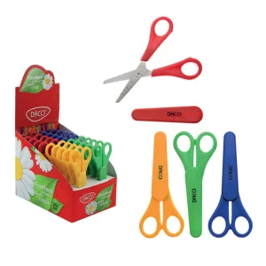 Foarfeca cu teaca de protectie pentru gradinita, 12.5 cm DACO