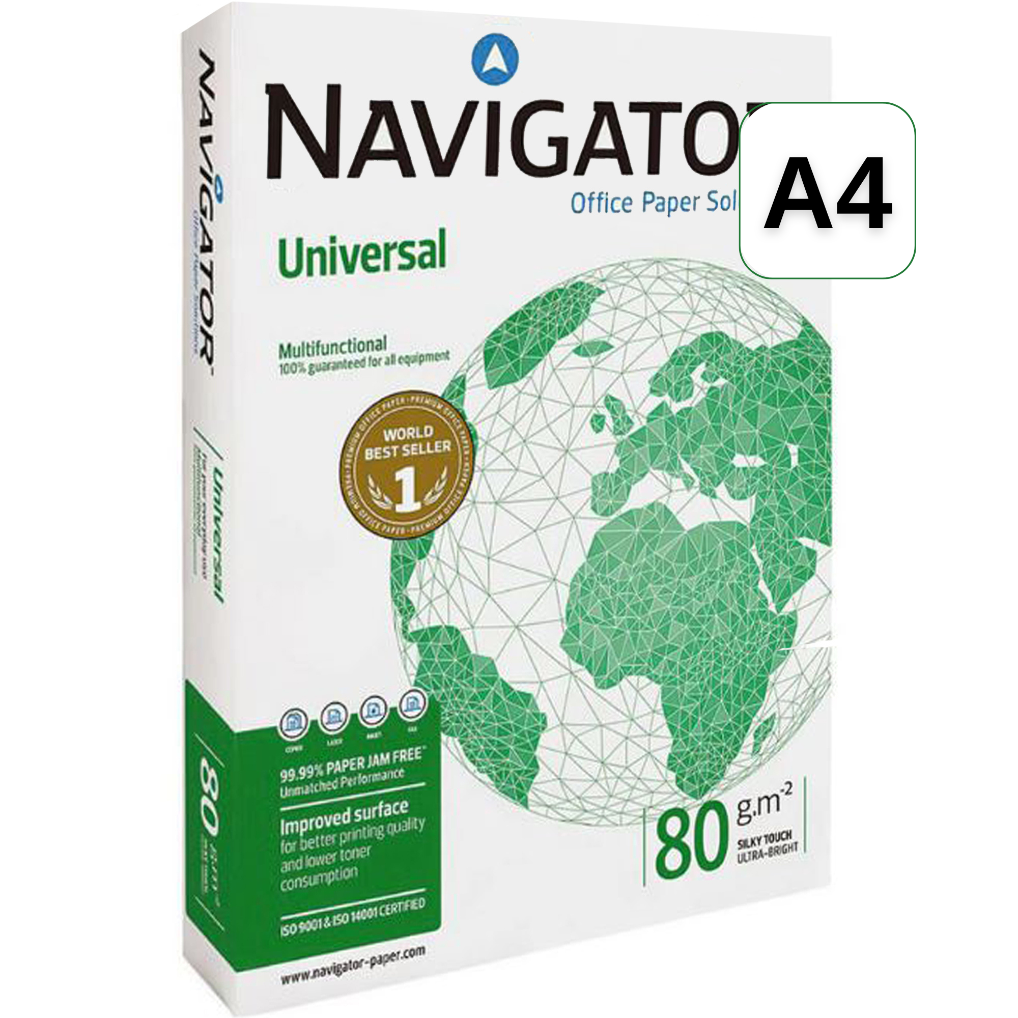 Hartie NAVIGATOR Universal, A4, 80g/mp, 500 coli/top