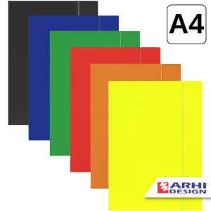 Mapa A4 din carton plastifiat, cu elastic, ARHI DESIGN