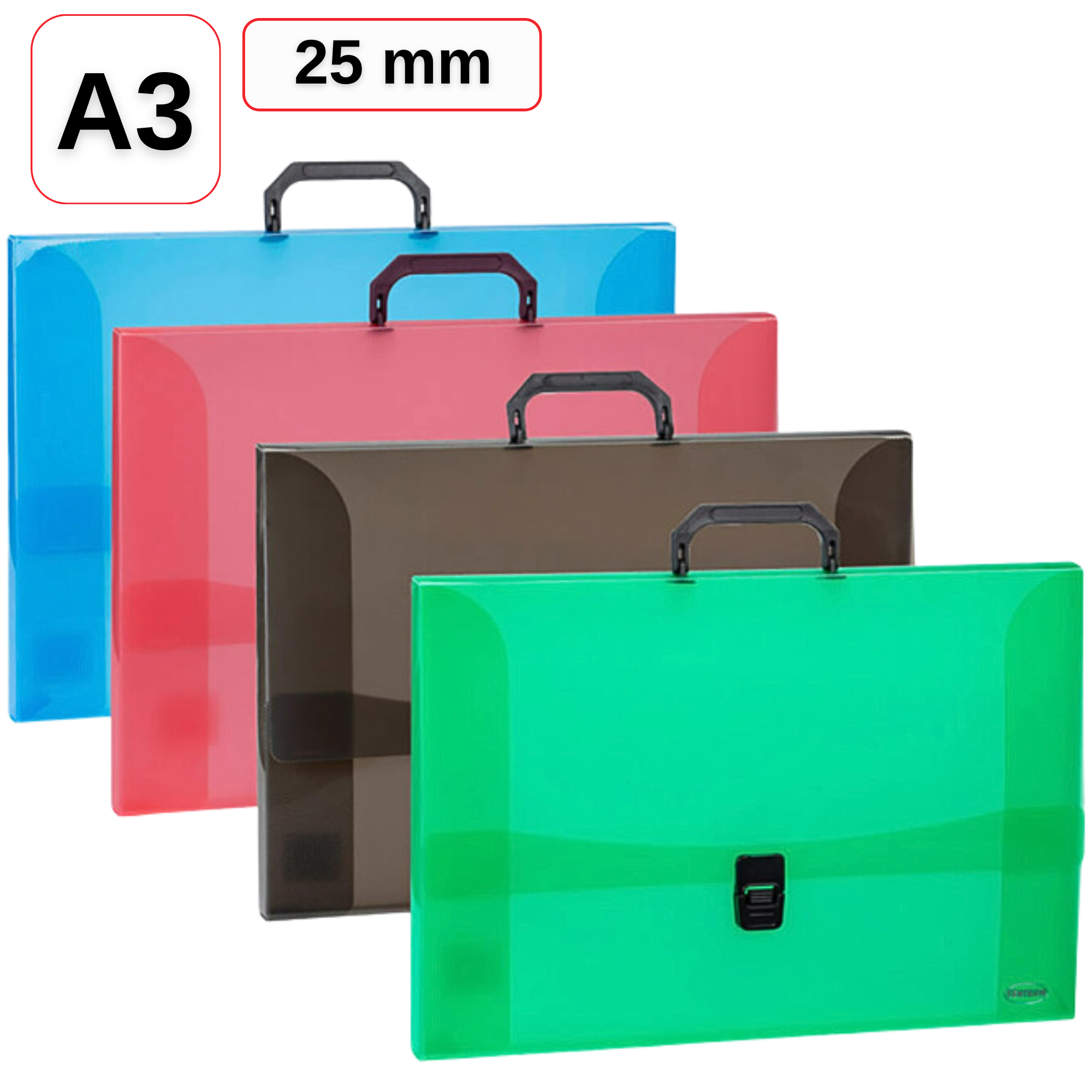 Servieta plastic A3, cu maner, CENTRUM