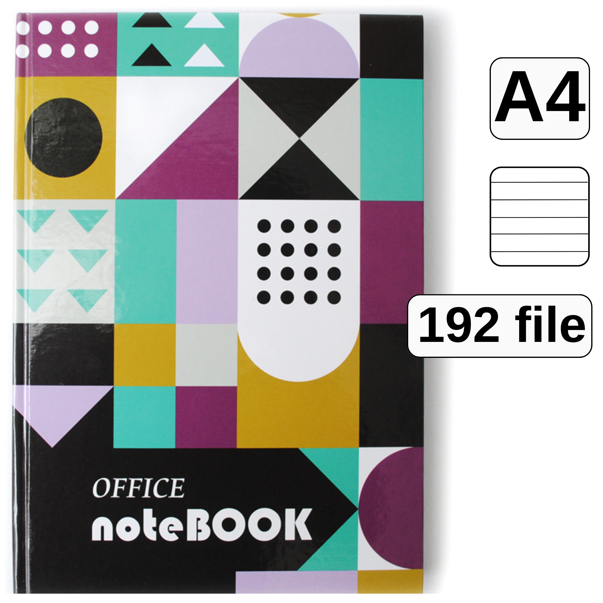 Registru A4, 192 file, cartonat, dictando, ARHI DESIGN