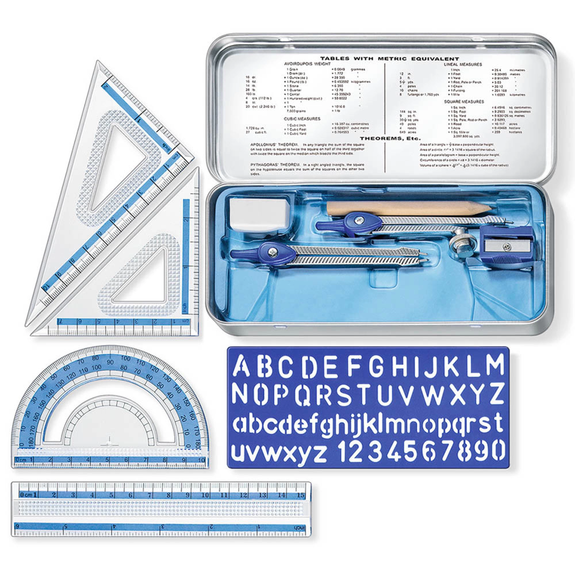 Trusa Geometrie in cutie metalica STAEDTLER