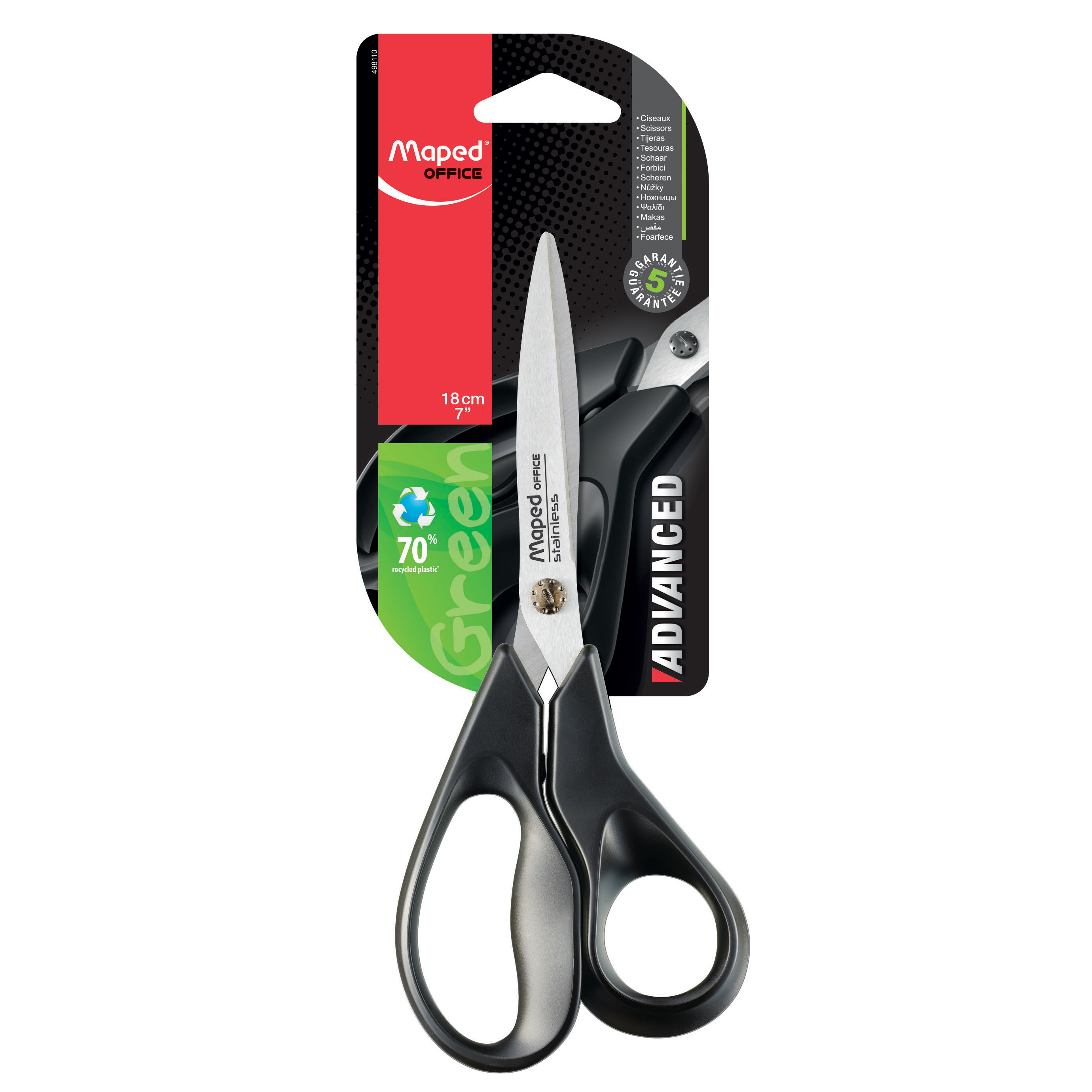 Foarfeca de birou 18 cm, MAPED Advanced
