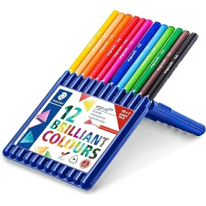 Creioane colorate STAEDTLER Ergo Soft, cutie plastic, 12 culori/set