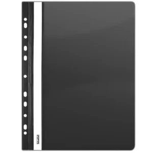 Dosar plastic cu sina si multiperforatii BIURFOL Negru