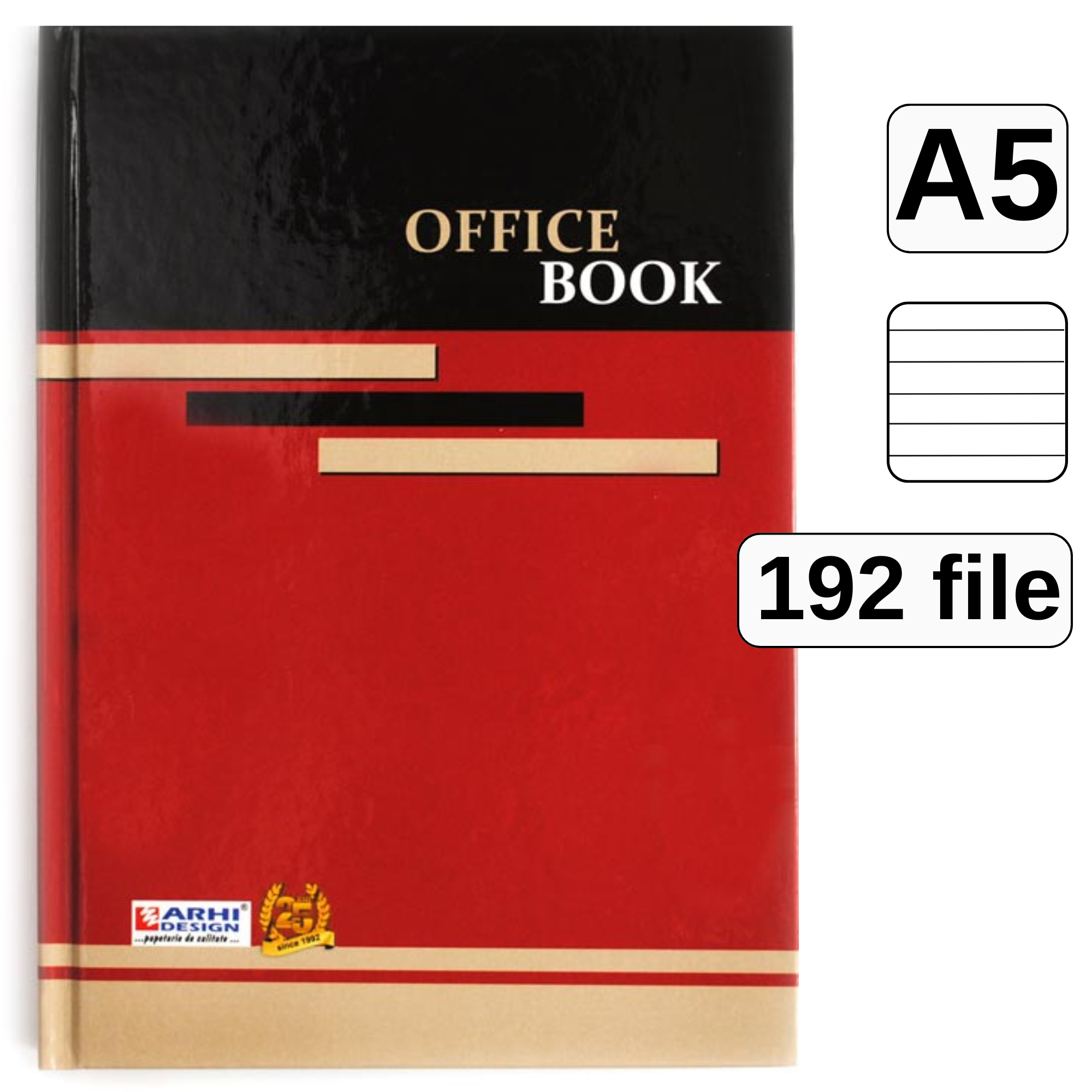 Repertoar A5, 192 file, cartonat, dictando, ARHI DESIGN