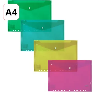 Mapa plastic A4, cu capsa, perforatii si clapeta V cu deschidere pe latura mare, CENTRUM