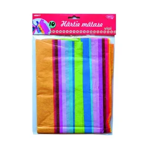 Set Hartie matase culori vii, 10 coli/10 culori, DACO