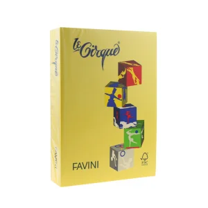 Hartie colorata Galben inchis A4, FAVINI, 80 g/mp, 500 coli/top, cod culoare 200