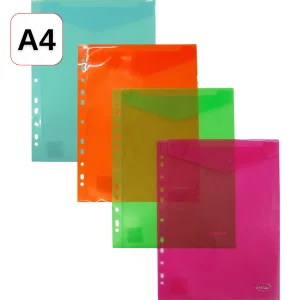 Mapa plastic A4, cu capsa, perforatii si clapeta V cu deschidere pe latura mica, CENTRUM