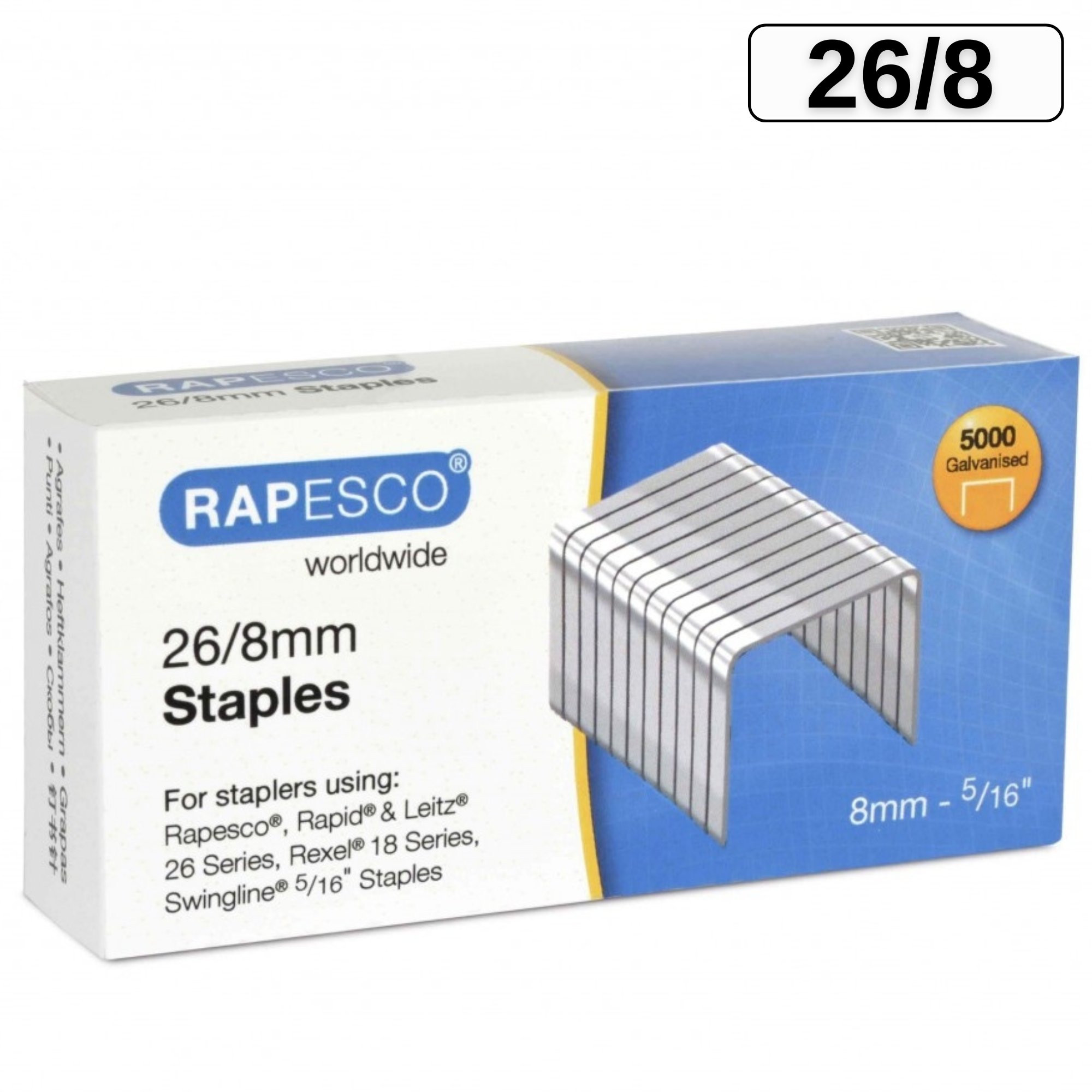 Capse 26/8, 5000 buc/cutie, RAPESCO