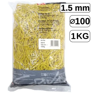 Elastice pentru bani, D 100 mm x 1.5 mm, 1 Kg, SCRIVA