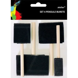 Pensule burete 4 buc/set,  ATELIER