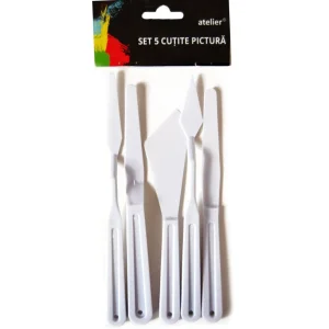 Set cutite plastic pentru pictura 5 buc/set ATELIER