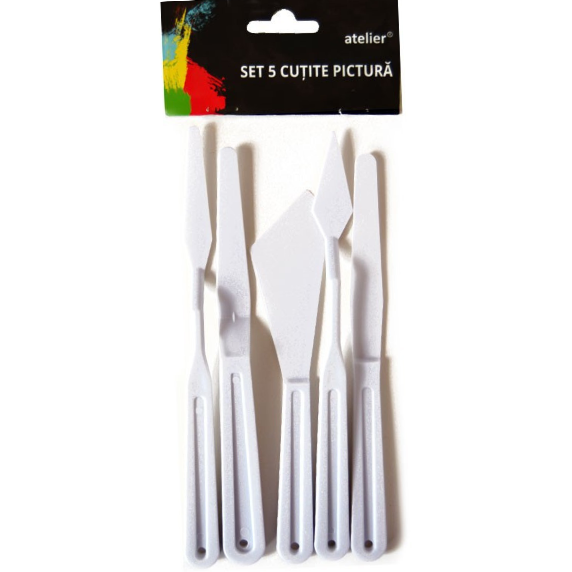 Set cutite plastic pentru pictura 5 buc/set ATELIER