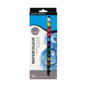 Acuarele tub 12ml, 12 culori/set, DALER ROWNEY Simply