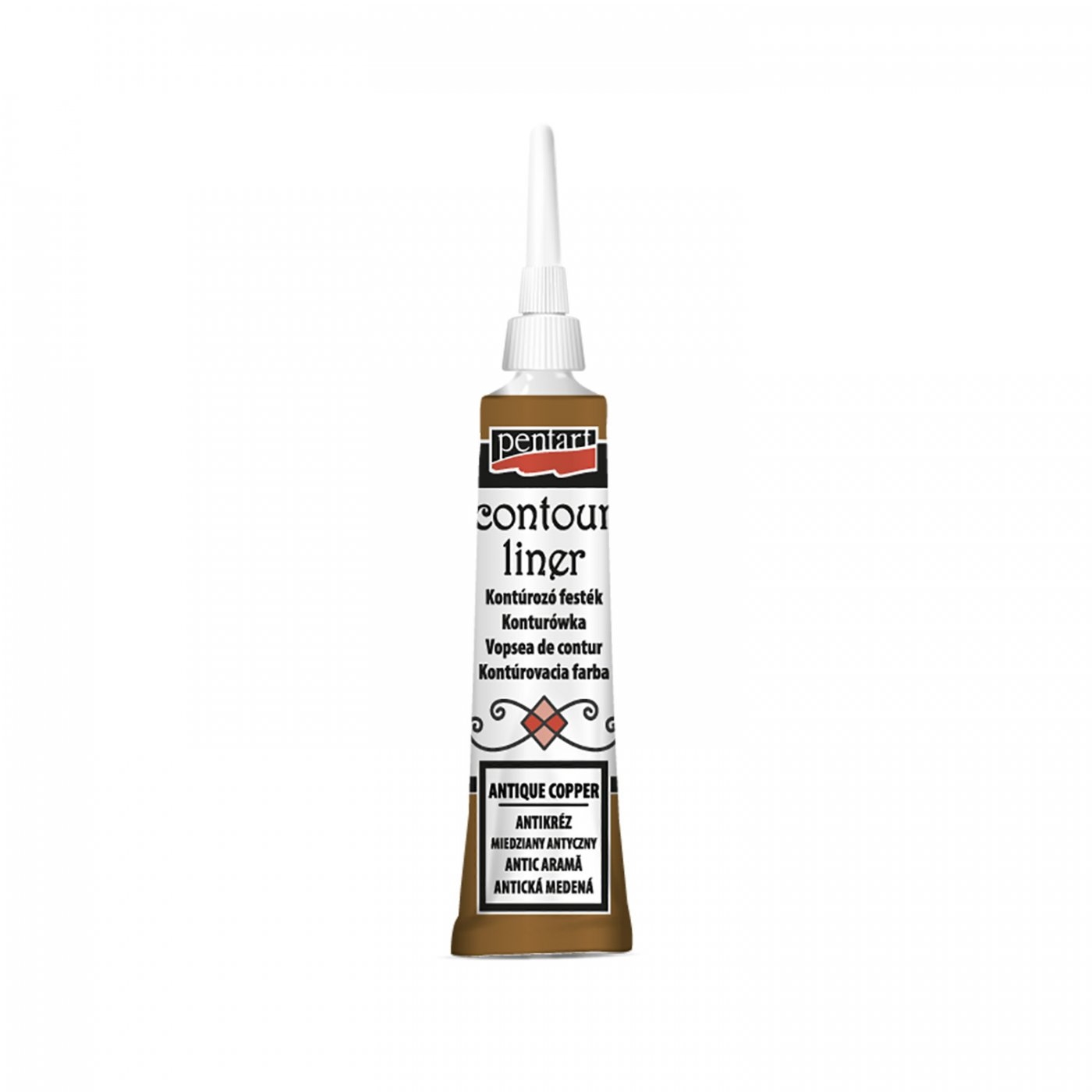 Contur liner 3D acrilic cupru 20 ml Pentart P10124