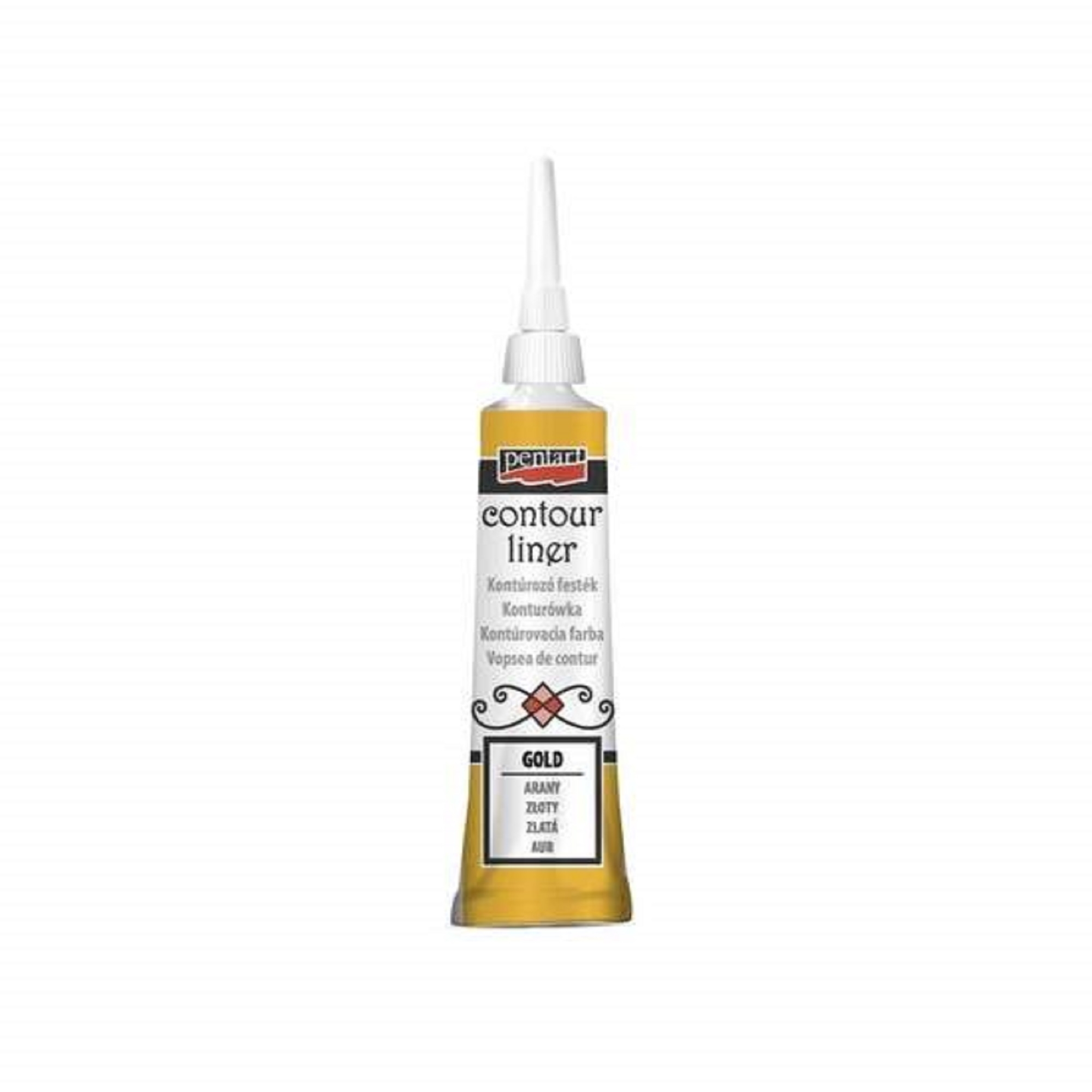 Contur liner 3D acrilic auriu 20 ml Pentart P2461